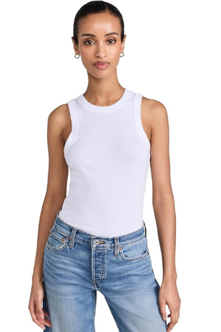 Madewell Women's Brightside Cutaway Tank, Eyelet White, S