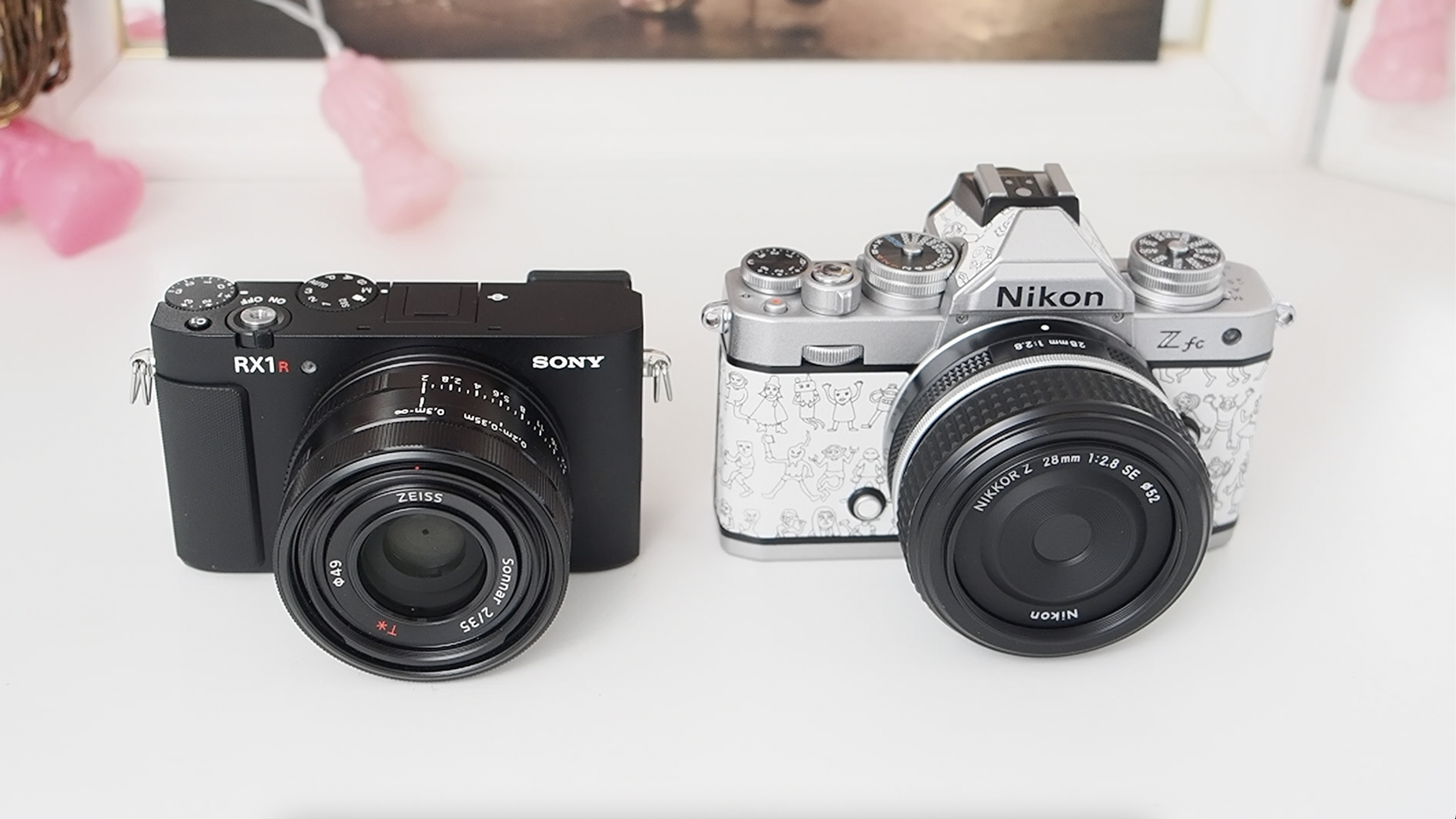 Sony RX1R III size comparison next to a Nikon Z fc