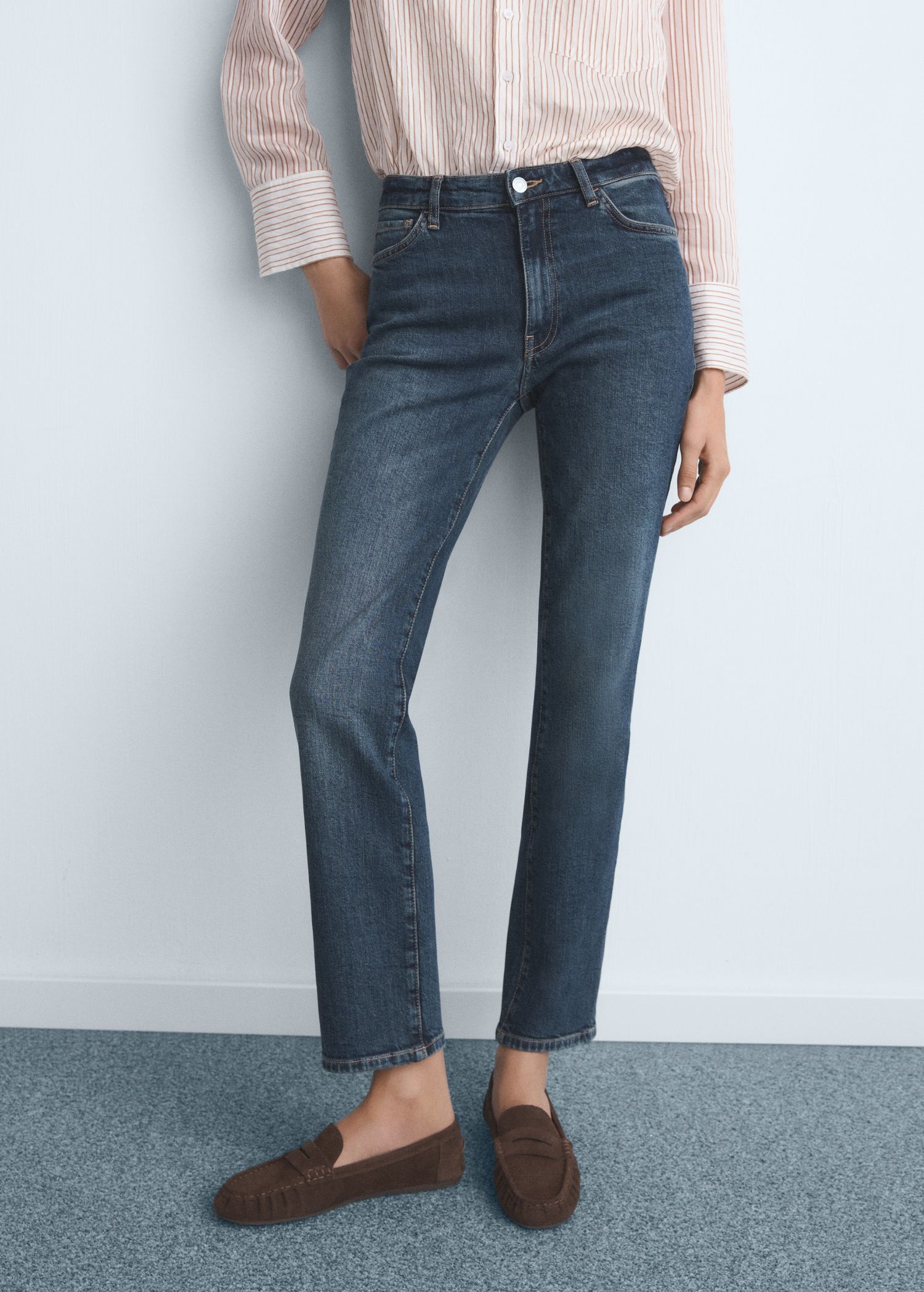 Mid-Rise Slim-Fit Jeans - Women | Mango United Kingdom