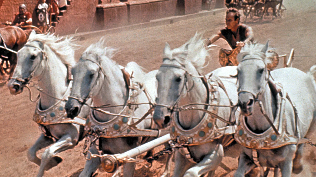 The chariot race from Ben-Hur