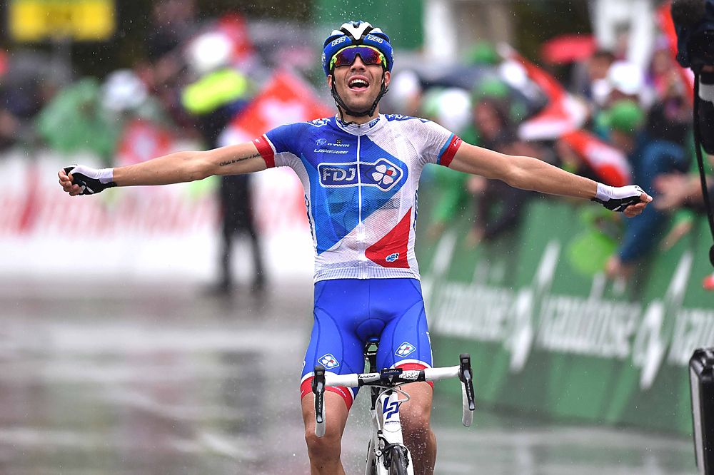 Thibaut Pinot (FDJ) soloes to the stage 5 win