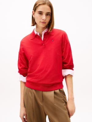 Wool-Silk Blend Sweater Polo
