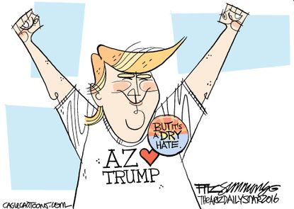 Political Cartoon U.S. Trump Arizona 2016