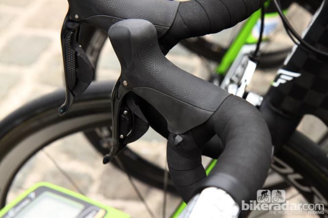 Supplemental 'sprint' shifters for 2012 and 2013 Scheldeprijs winner Marcel Kittel (Argos-Shimano).