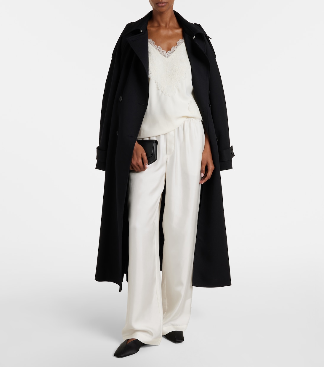 Lace-Trimmed Satin Camisole