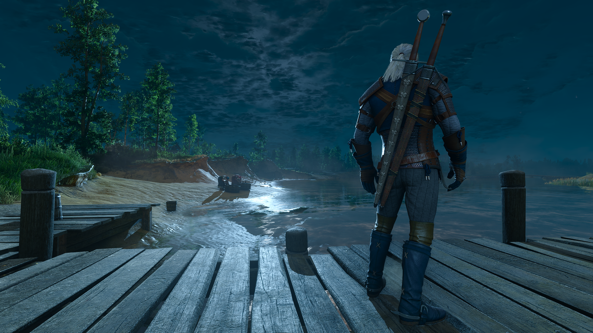 Geralt, moonlit.