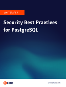 Security best practices for PostgreSQL - whitepaper from EDB