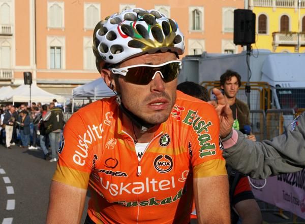 Samuel Sanchez (Euskaltel-Euskadi) after finishing a close second place to Philippe Gilbert.