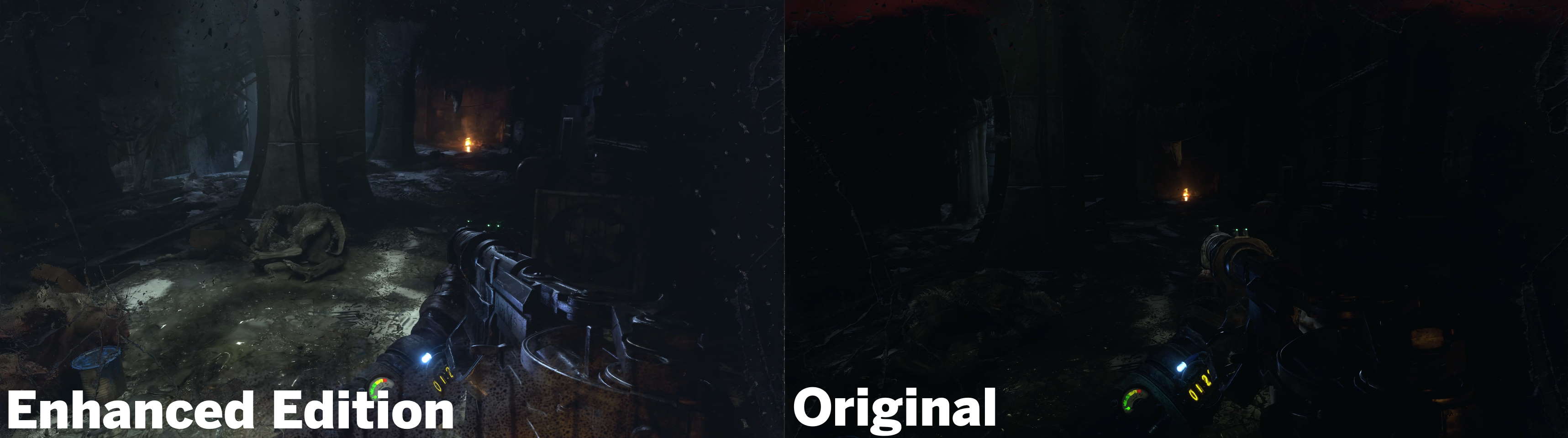 Metro Exodus Enhanced Edition compared with the Original Edition