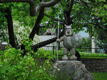 Art Statue In A Garden