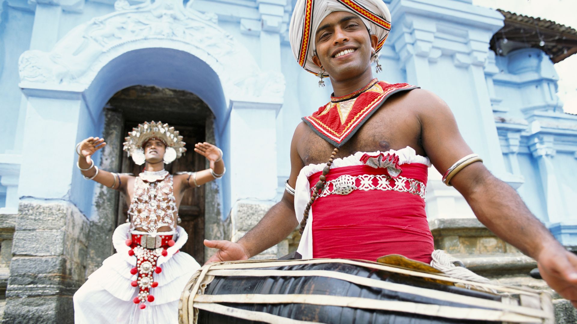 Rhythmic drumming in sri lanka