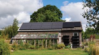 energy efficient barn conversion with solar panels