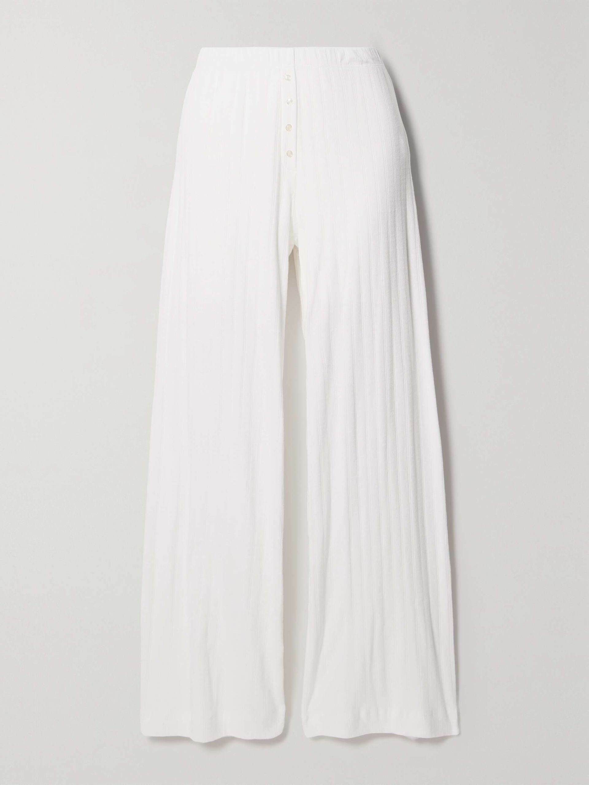 Boxer Pointelle-Knit Cotton Pants