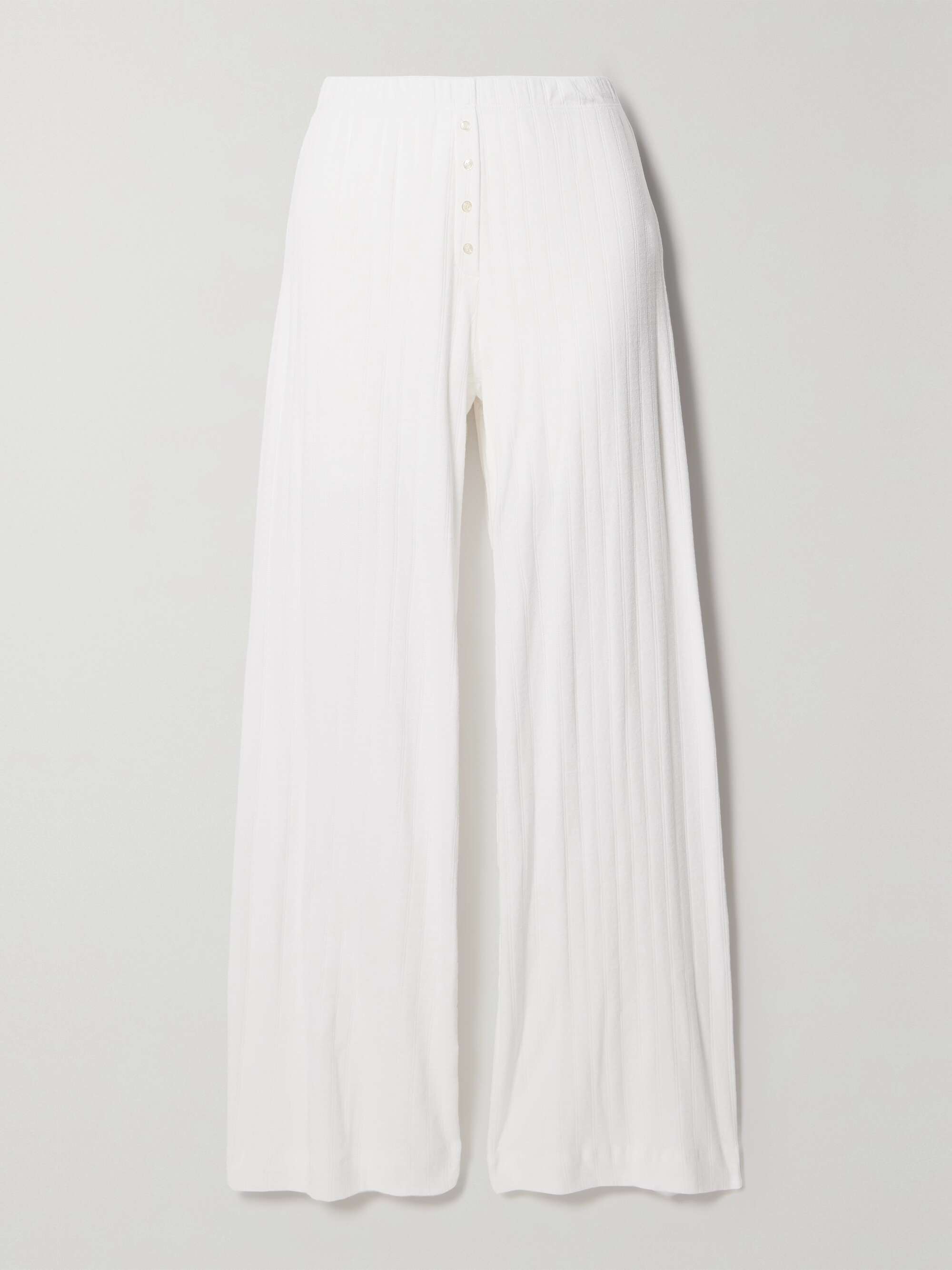 Boxer Pointelle-Knit Cotton Pants
