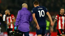 Tottenham and England striker Harry Kane injured his hamstring against Southampton 