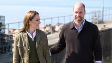 Prince William and Catherine, Princess of Wales, return from the island of Iona on a public ferry on April 30, 2025 in Fionnphort
