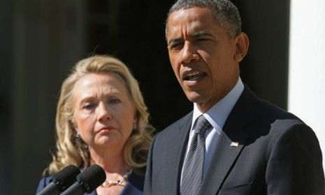 President Obama, with Secretary of State Hillary Clinton, makes a statement about the death of U.S. ambassador to Libya Christopher Stevens on Sept. 12: &amp;quot;The world must stand together to uneq