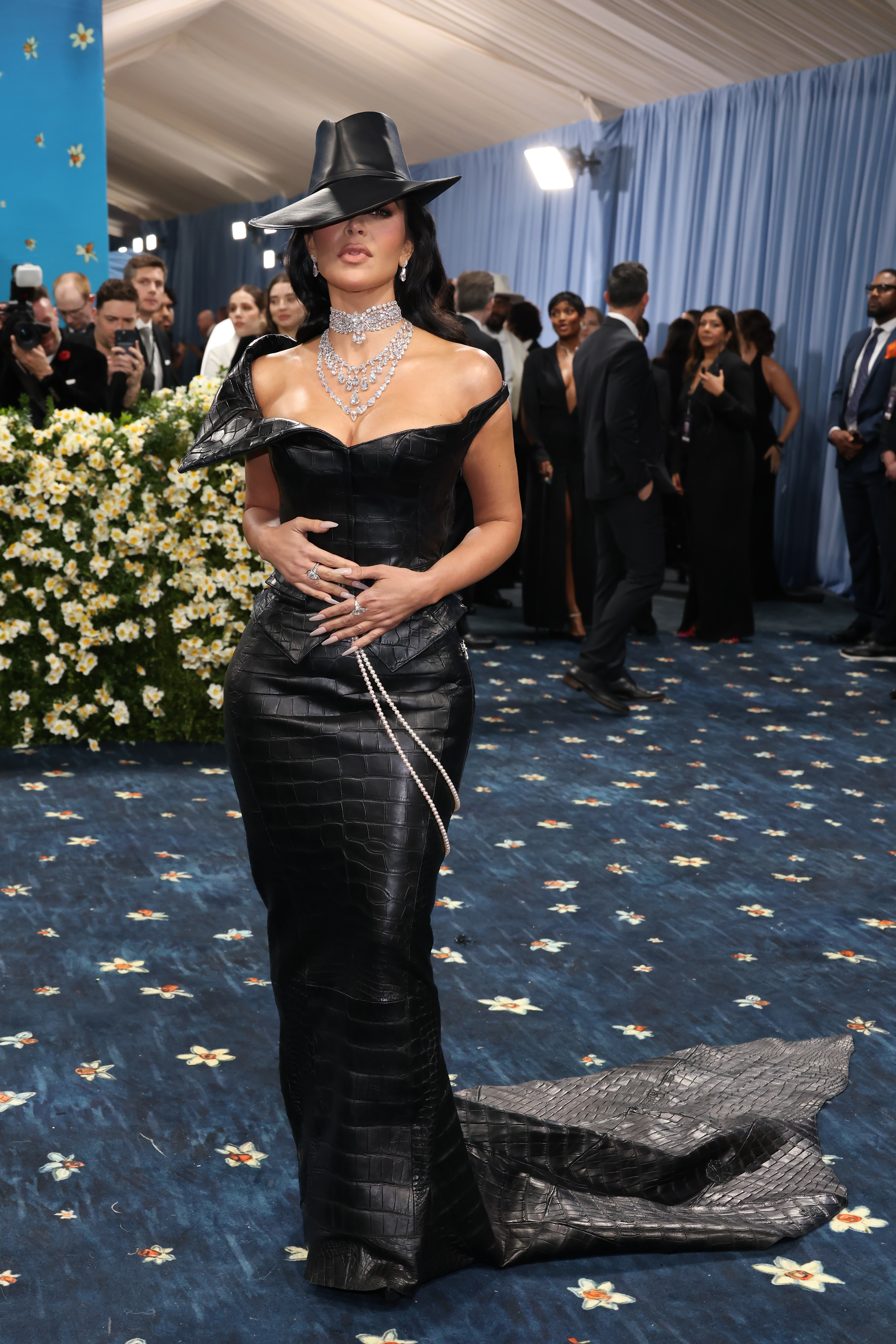 Kim Kardashian attends the 2025 Met Gala Celebrating "Superfine: Tailoring Black Style" at Metropolitan Museum of Art on May 05, 2025 in New York City. (Photo by John Shearer/WireImage)