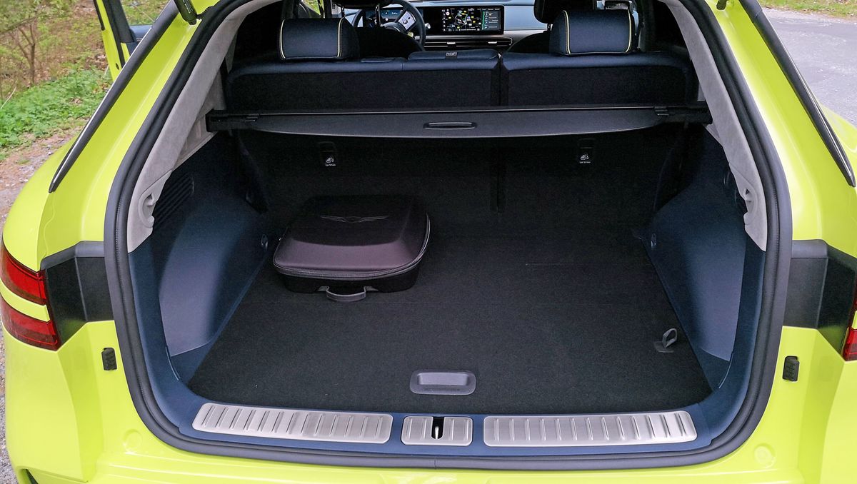 View inside a trunk from an open tailgate