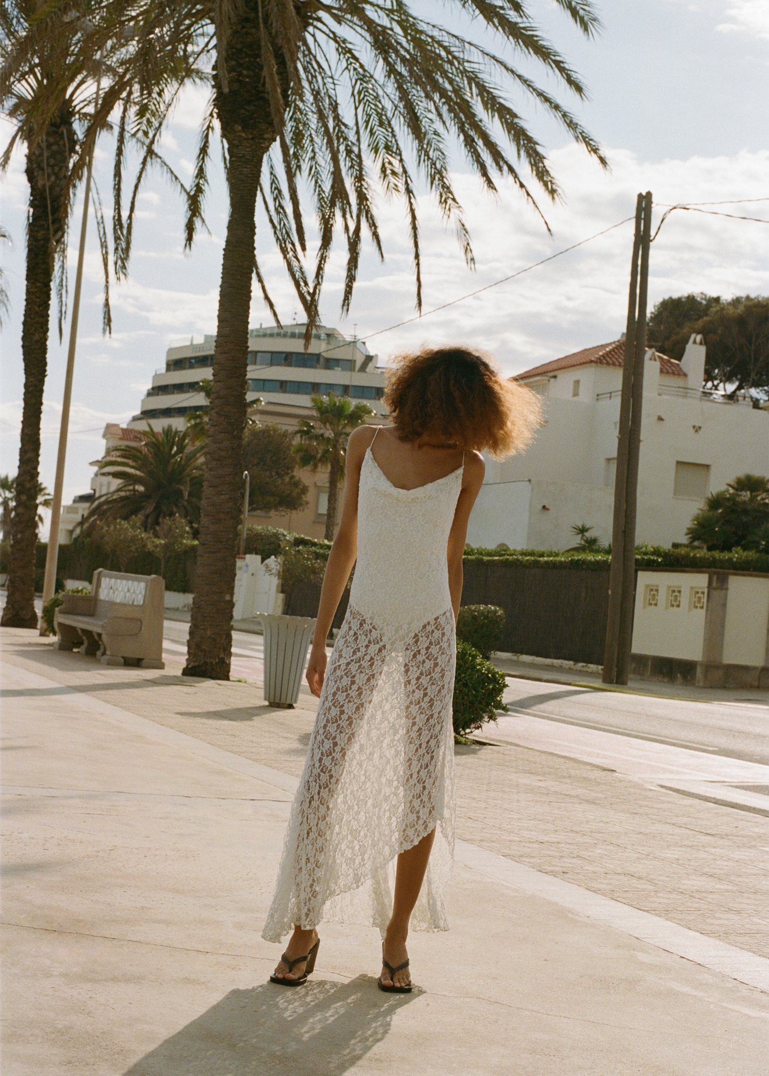 MANGO, Lace Dress With Draped Neck - Women | Mango United Kingdom