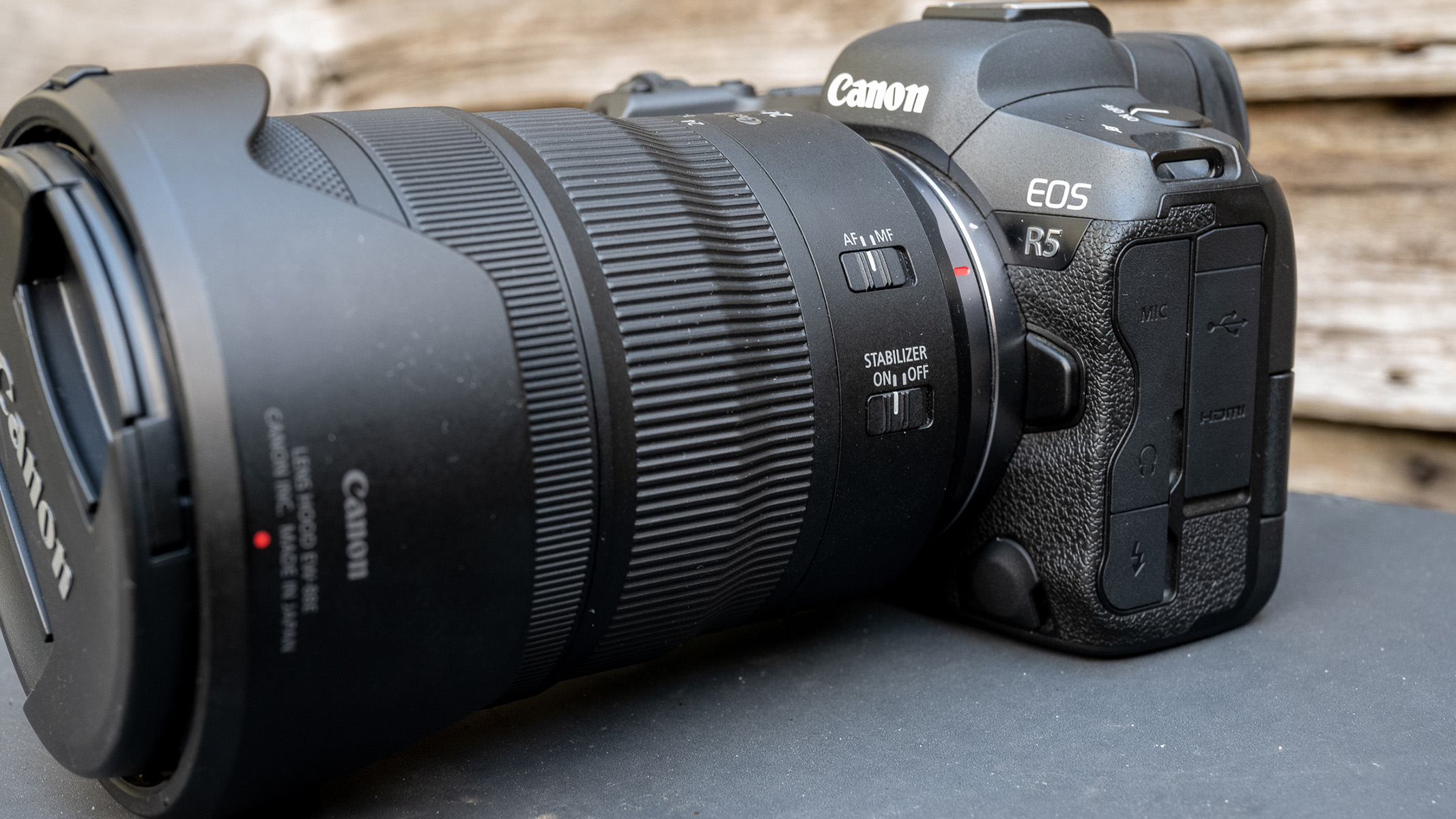 Canon R5 side profile