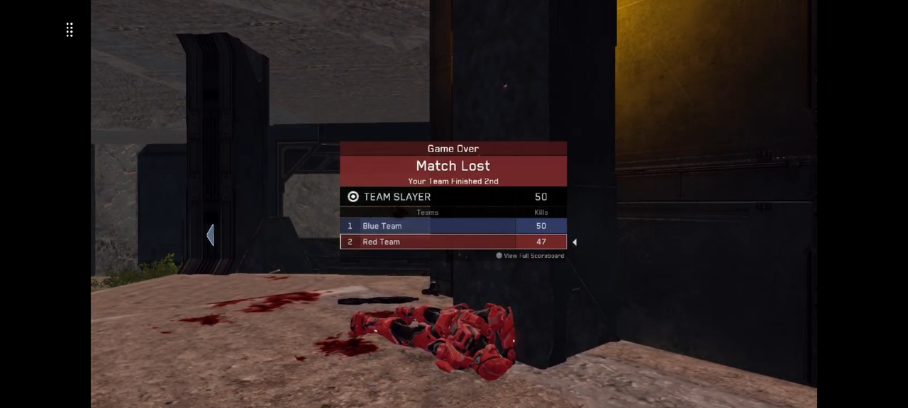 A match lost in Halo.
