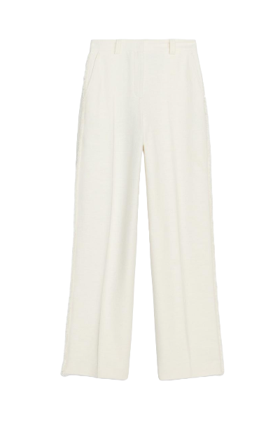 ZARA, Straight Leg Pants With Frayed Side Stripe