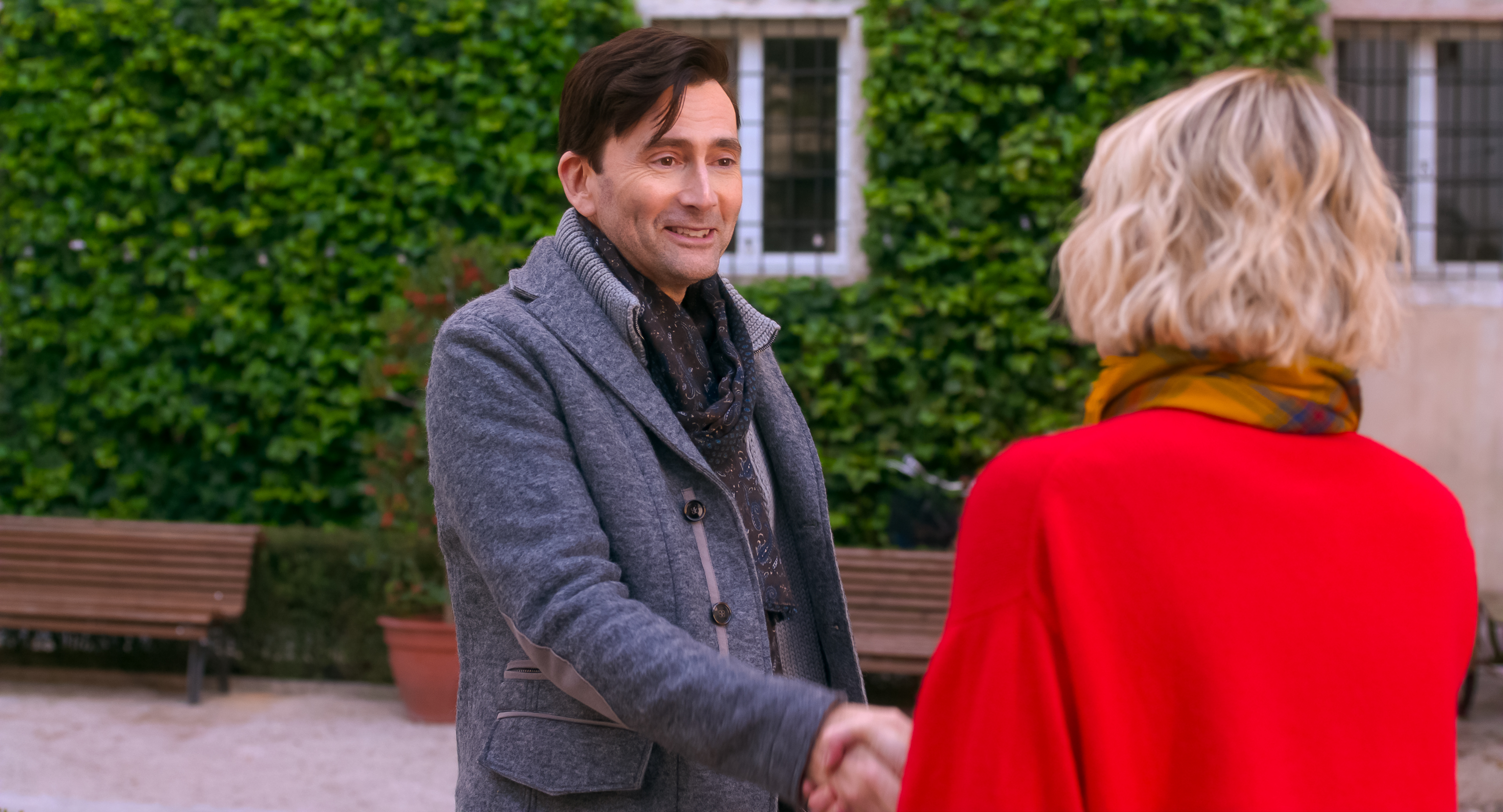 David Tennant as Gianpiero and Kerri Kenney-Silver as Anne in Episode 208 of The Four Seasons, Season 2.