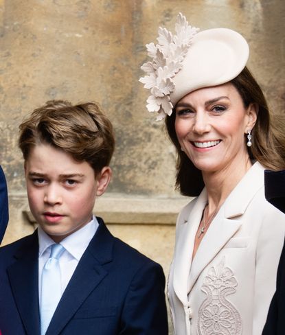 Prince George and his mom Princess Kate Middleton attend the 2026 Easter Matins Service at St George's Chapel on April 05, 2026