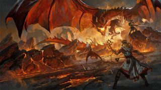 Greg Rutkowski AI art prompts; the dungeons and dragons art called Dragon Slayer