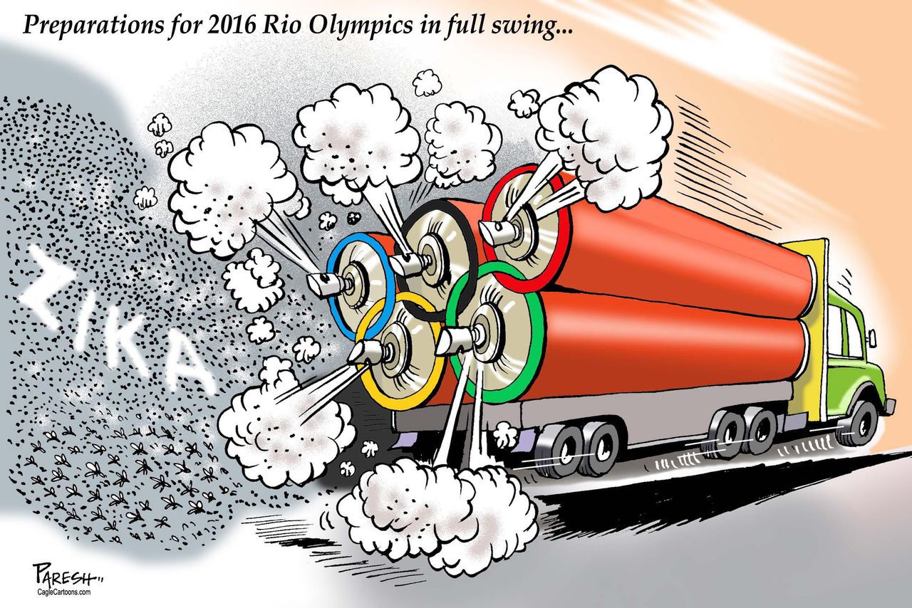 Editorial Cartoon World, 2016 Rio Olympics Zika