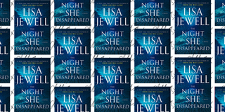 A tiled pattern featuring the book cover for 'The Night She Disappeared'