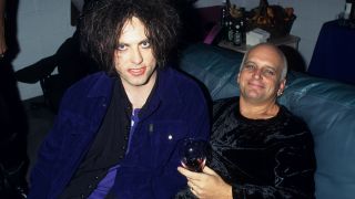 Robert Smith and Reeves Gabrels at Bowie's 50th birthday gig, 1997