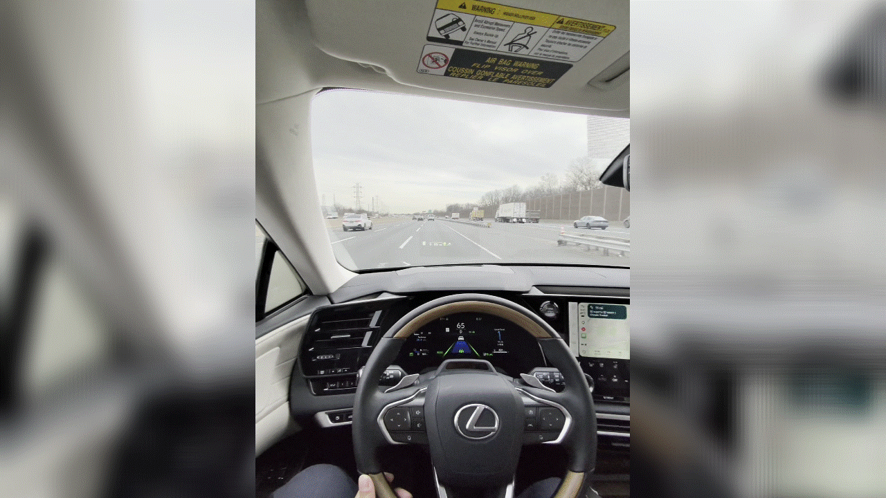 2026 Lexus RX 450h+ Plug-In Hybrid adaptive cruise control gif animation.