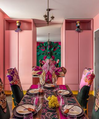 The Mandrake pink dining room