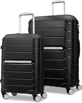 Samsonite Freeform Hardside Expandable Luggage With Spinners, Black, 2pc Set (carry-On/large)