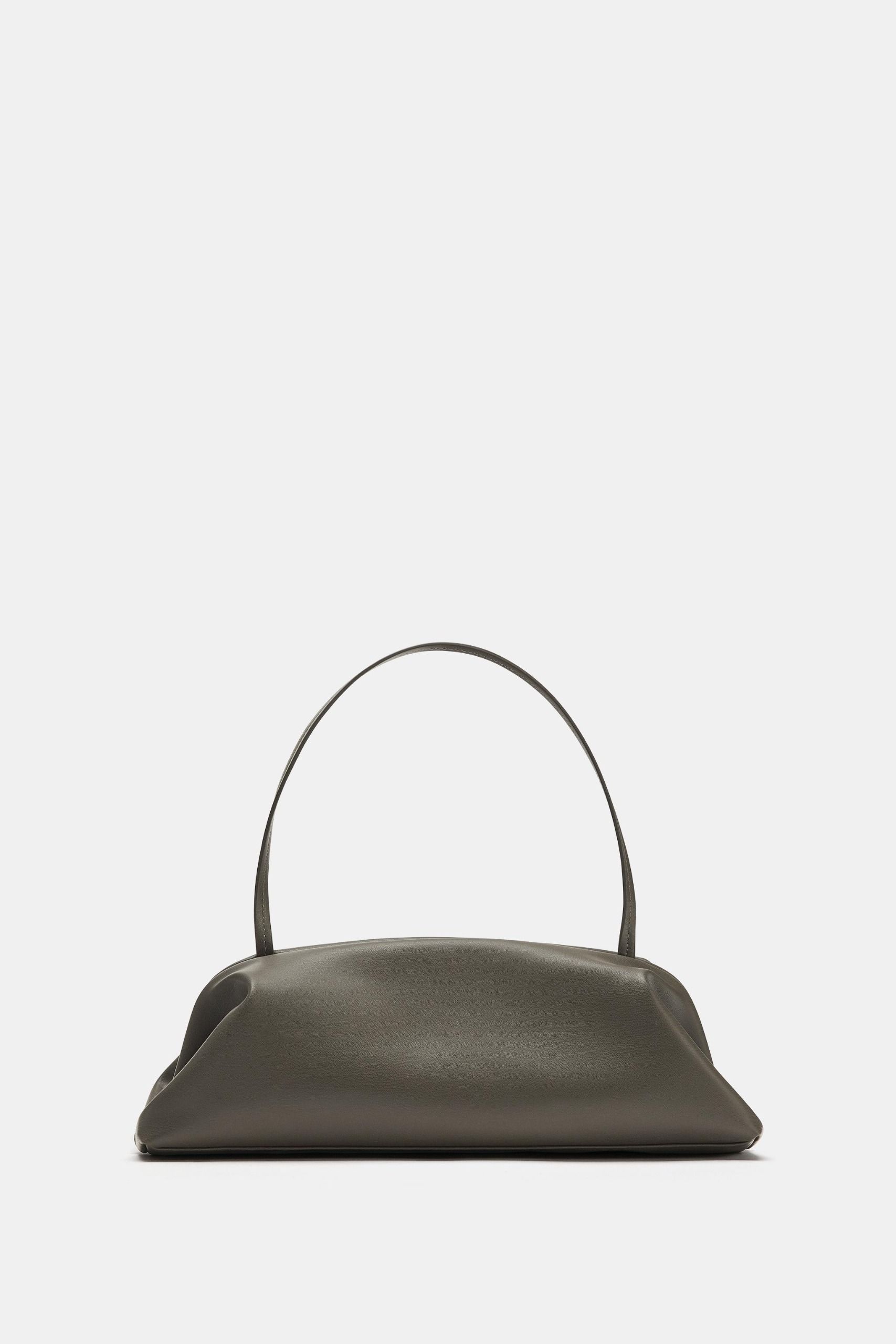 Elongated Shoulder Bag - Gray - One Size Only