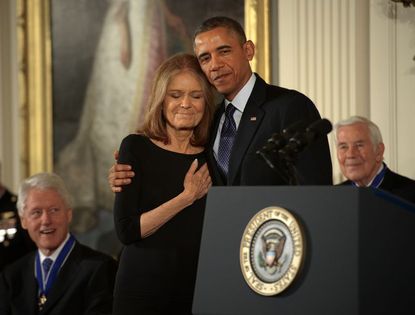 Gloria Steinem With Barack Obama