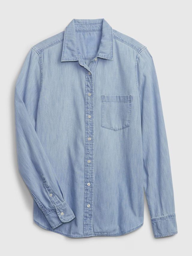 GAP, Blue Cotton Denim Classic Shirt