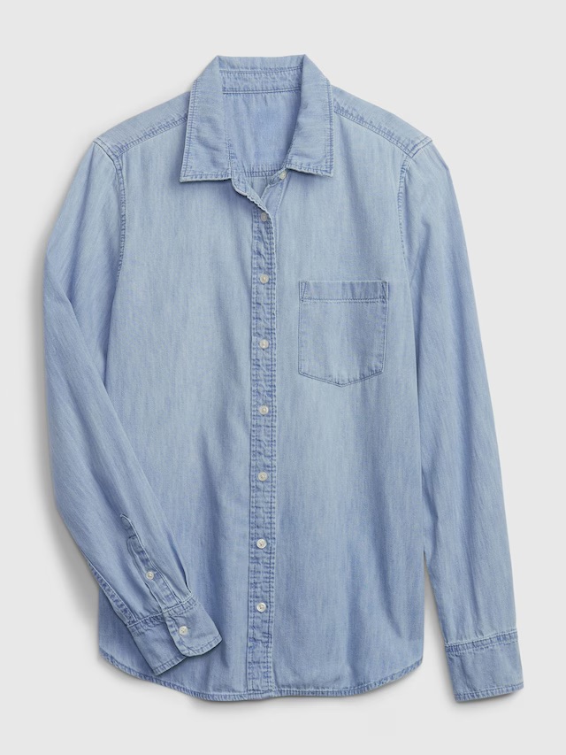 GAP, Blue Cotton Denim Classic Shirt