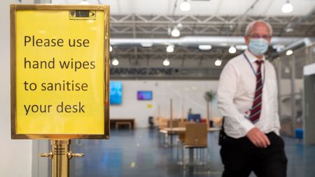 Covid precautions at a school in Bolton