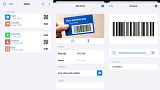 Screenshots showing Barcodes on iPhone