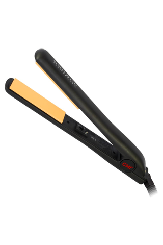 Chi Original Ceramic Flat Iron, Flat Iron for a Smooth Finish, Ceramic Floating Plates, Quick Heat Up, Analog On/off Switch, 1" Iron Black