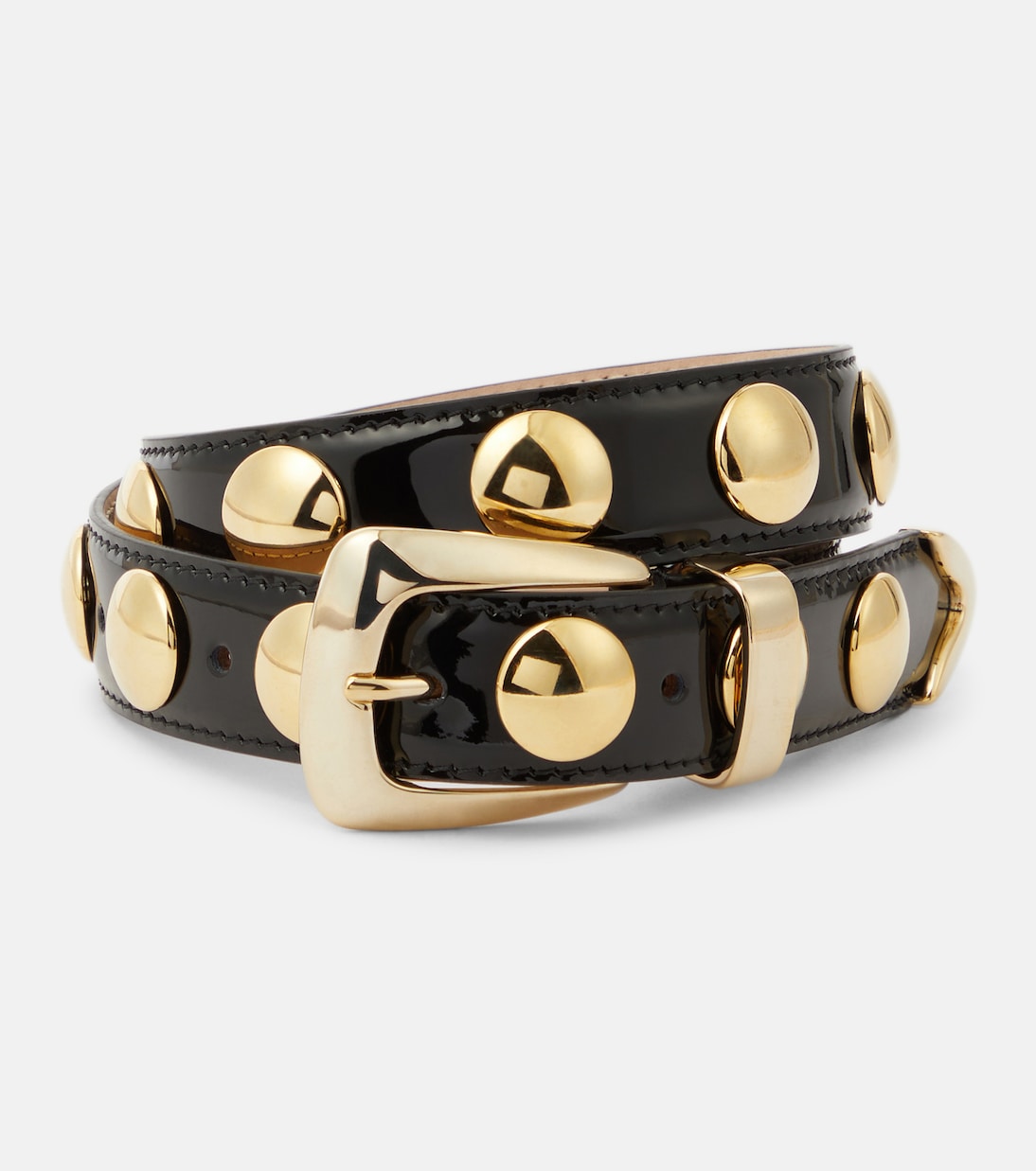 Benny Studded Patent Leather Belt