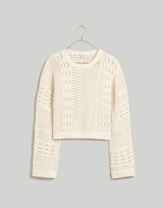 Crochet-Knit Crop Sweater