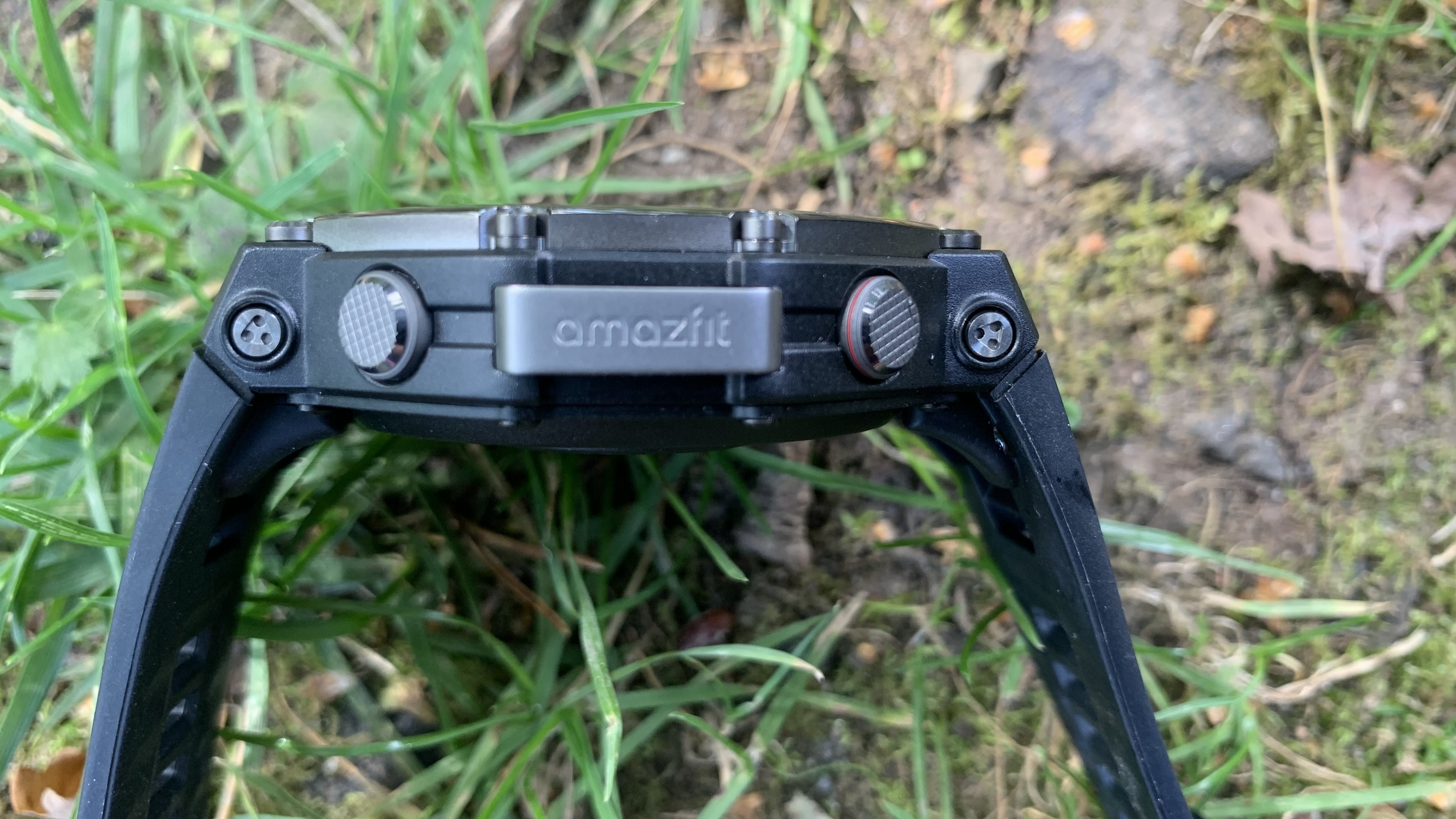 Side profile of the Amazfit T-Rex 3 watch