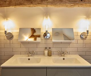 twin basins in bathroom renovation