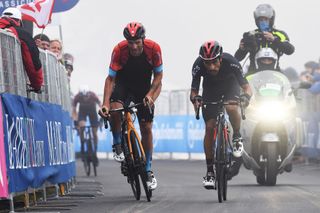 Damiano Caruso (Bahrain Victorious) on the Monte Zoncolan