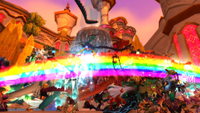 A screenshot of the troll run, a charity event held in World of Warcraft.