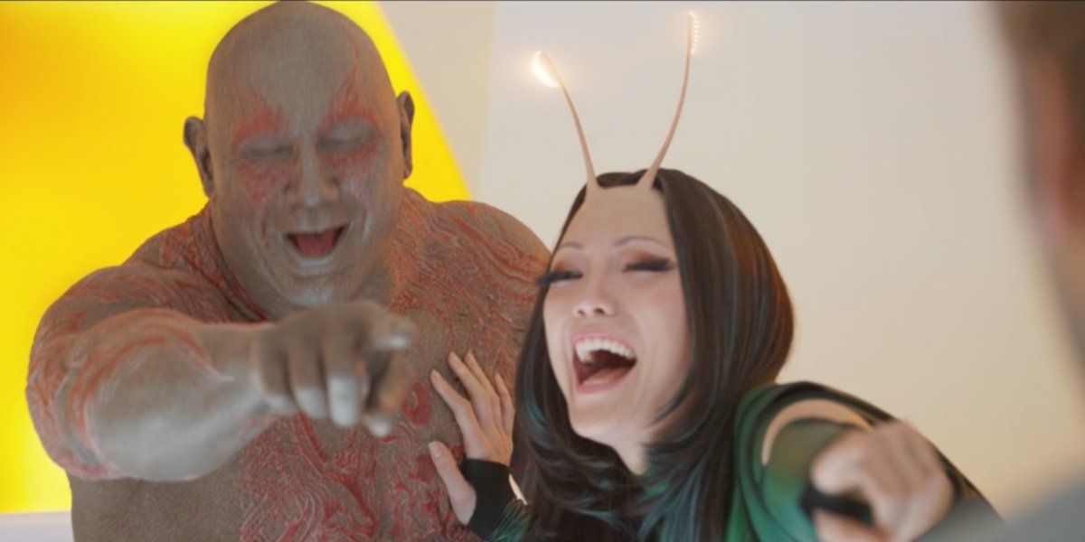 Drax and Mantis sharing a laugh at someone&#039;s expense